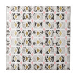 Modern Marble Gold Blush Pink Geometric Ceramic Tile<br><div class="desc">This modern and chic faux printed gold, black and white marble, and blush pink geometric pattern is perfect for the trendy and stylish woman. Its fashionable and girly design is great for many gifts and occasions. Enjoy this pretty and contemporary print for your next purchase; for yourself, your friends, or...</div>