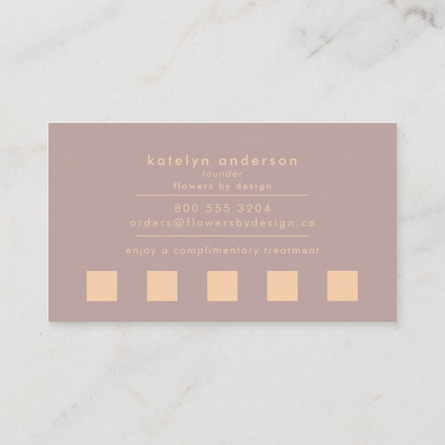 Modern Marble Gold Foil Gemstone Interior Designer Loyalty Card (Back)