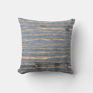 Modern Marble Gold Foil Gemstone Throw Pillow