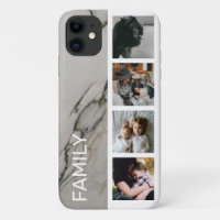 Modern Marble Instagram Family Photo Booth Strip