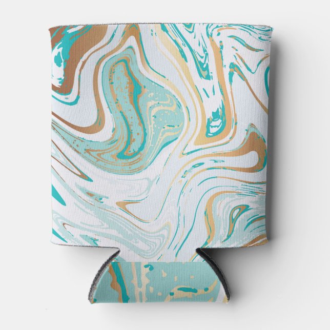 Modern Marble: Luxury Texture Design Can Cooler (Front)