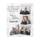 Modern Marble Photo Collage Remembrance Memorial