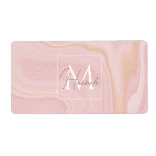 Modern Marble Pink Gold Glitter Background