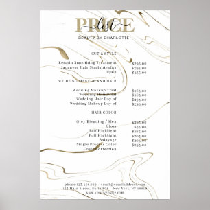 Modern Marble Price List Poster