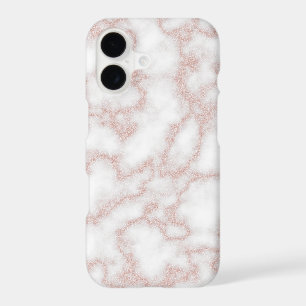 Modern marble rose gold glitter