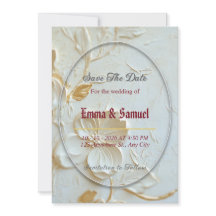 Modern Marble Save the Date Wedding Invitation
