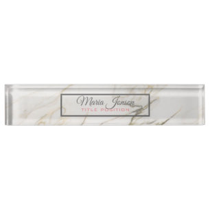 Modern Marble Stone Nameplate