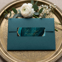 Modern Marble Turquoise Green Wedding