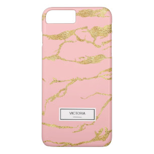 Modern marble with faux gold iPhone 8 plus/7 plus case