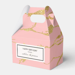 Modern marble with faux gold favour box