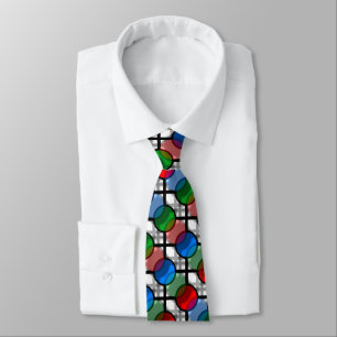 Modern Marbles Grid Pattern Tie