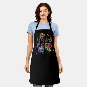 Modern Mardi Gras Apron