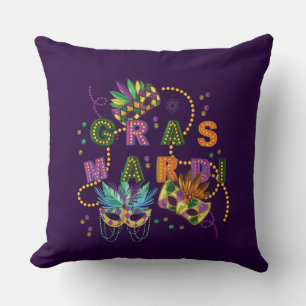 Modern Mardi Gras Cushion