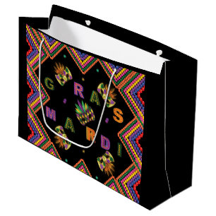 Modern Mardi Gras Large Gift Bag