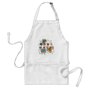 Modern Mardi Gras Standard Apron