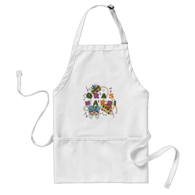 Modern Mardi Gras Standard Apron (Front)