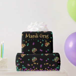 Modern Mardi Gras Wrapping Paper