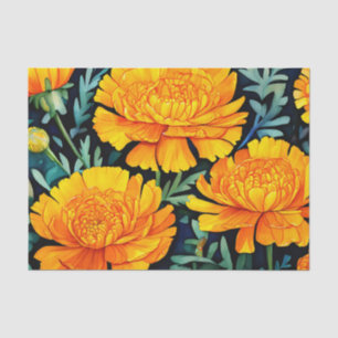 Modern Marigold Watercolor Pattern Tissue Paper