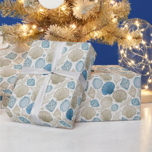 Modern Maritime Illustration Wrapping Paper Roll