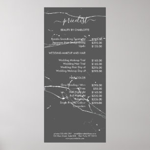 Modern Marmor Style Pricelist Poster