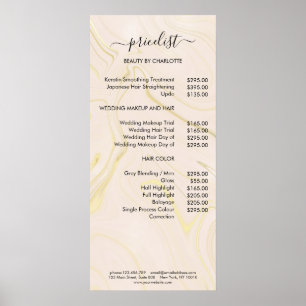 Modern Marmor Style Pricelist Poster