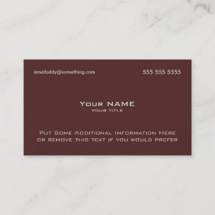 Modern Maroon Business Card