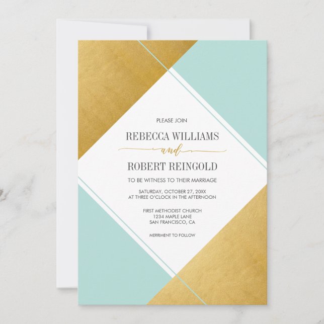 Modern Married Invitation (Front)