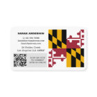 Modern Maryland Business Card, Maryland Flag / USA