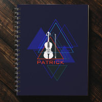 Modern & Masculine Navy Blue Music Violin Designer