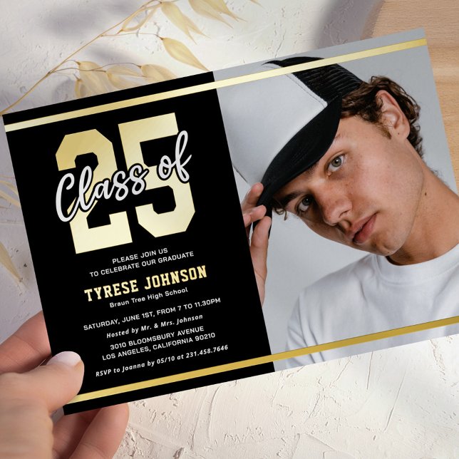 Modern Masculine Photo Graduation Party (Creator Uploaded)