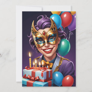 modern masquerade sweet 16 invitations