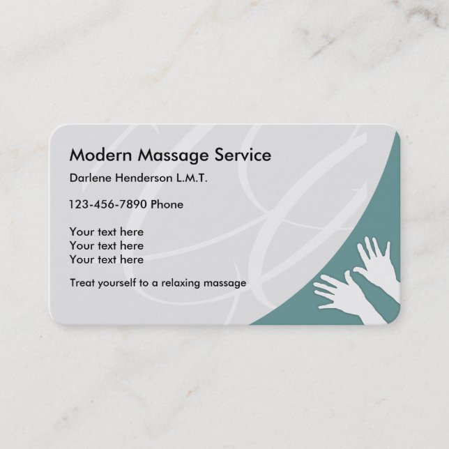 Modern Massage Business Card (Front)
