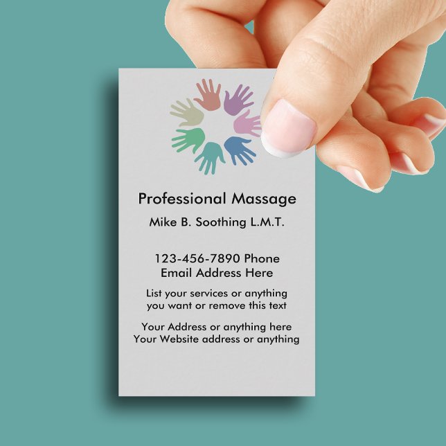 Modern Massage Business Card (Creator Uploaded)