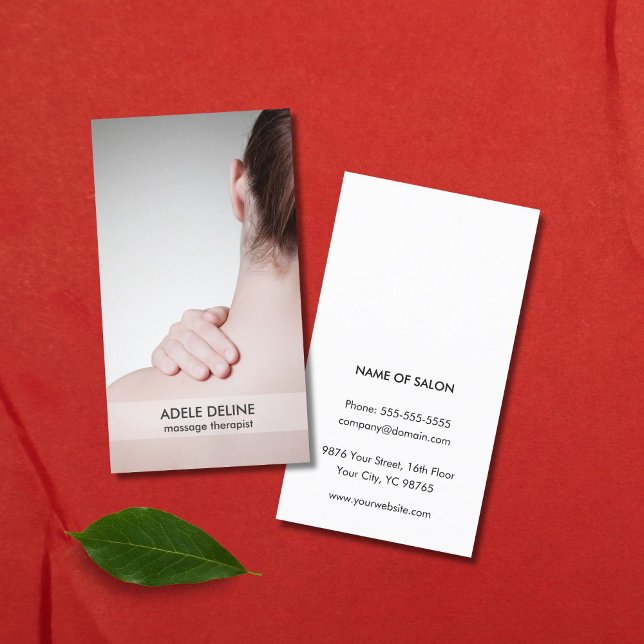 Modern Massage Therapist Business Card (Creator Uploaded)