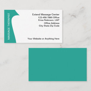 Modern Massage Therapist Business Cards Design