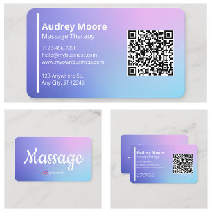 Modern Massage Therapist Holistic Wellness Business Card