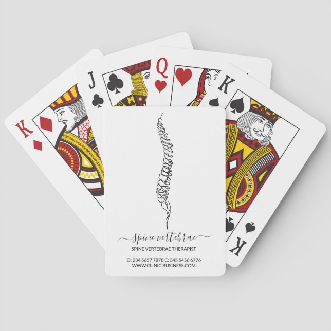 Modern Massage Therapist Orthopaedics Playing Cards (Back)