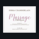 Modern Massage Therapist Script Blush Pink Script  Flyer<br><div class="desc">Modern massage therapist flyer with pink blush script calligraphy overlapping a serif type for contrast. An elegant serene design style for your practice. 100 flyers.</div>