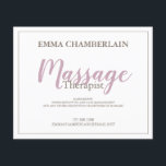 Modern Massage Therapist Script Blush Pink Script  Flyer<br><div class="desc">Modern massage therapist flyer with pink blush script calligraphy overlapping a serif type for contrast. An elegant serene design style for your practice. 100 flyers.</div>