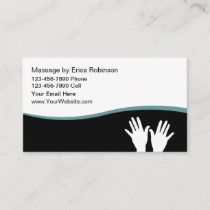 Modern Massage Therapist Theme Business Card
