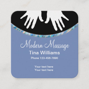 Modern Massage Unique Design Square Business Card