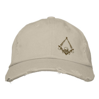 Modern Master Mason embroidered distressed hat