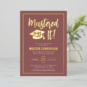 Modern Mastered It Master's Degree Graduation