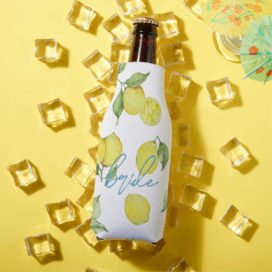 Modern Matching Bride Bach Party Lemons Bottle Cooler