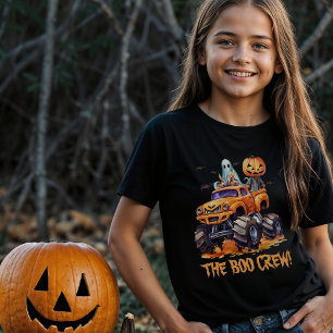 Modern Matching Family Boo Crew Halloween Girls T-Shirt