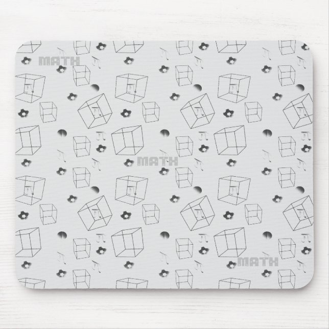 Modern Math Black And White Pattern  Mouse Pad (Front)