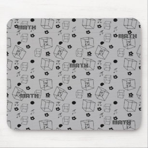 Modern Math Black And White Pattern  Mouse Pad