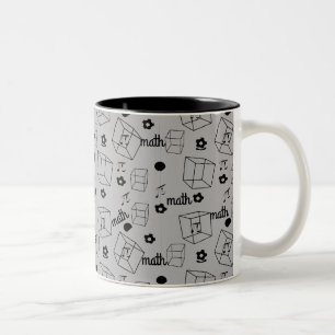 Modern Math Science Abstract Pattern Two-Tone Coffee Mug