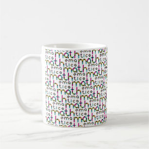 Modern Math Typography Pattern Coffee Mug