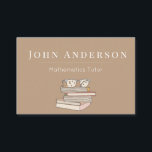 Modern Mathematics Tutor Teacher Books Glasses Fun Business Card<br><div class="desc">These elegant classy business cards would be perfect for mathematics teacher or tutor. Easily add your own details by clicking on the "customise this template" option. If you have any design related questions/requests,  please do not hesitate to contact us.</div>